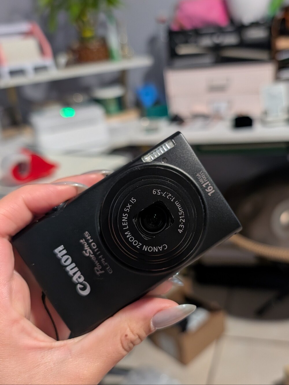Canon PowerShot ELPH 110 HS 16.1MP Digital Camera Black Tested + 64GB Card